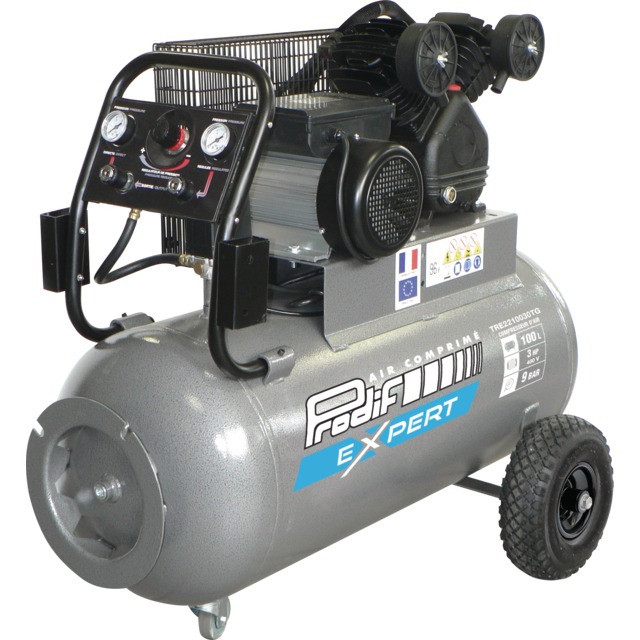 Compresseur A AIR 100 Litres 3CV Triphase 21M3 référence fournisseur 1940008